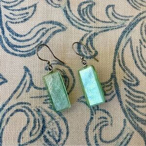 Shiny Aqua Blue Earrings